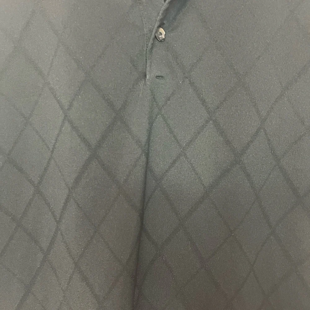 Nike Golf Dri-FIT Black Diamond Pattern Polo Size L